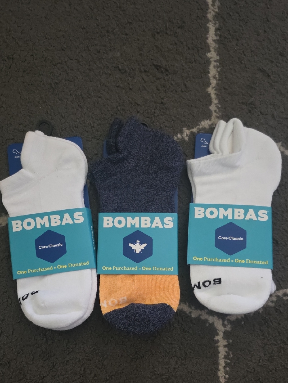 Bombas No-Show Athletic Socks — 3 Pairs
